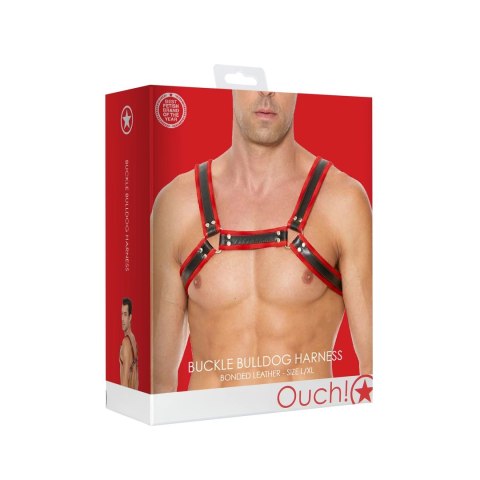 Ouch! by Shots skorzane szelki z klamrami L/XL - regulowane paski Ouch! by Shots skorzane szelki z klamrami L/XL - regulowane paski