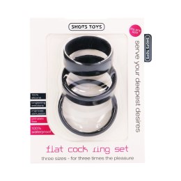 Shots Toys Flat Ring zestaw 3 płaskich pierścieni anatomicznych