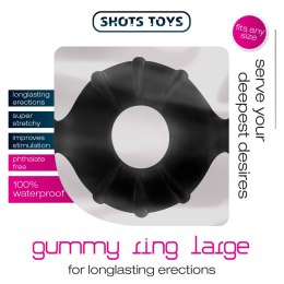 Shots Toys Large - Elastyczny pierścień intymny TPE, rozmiar L