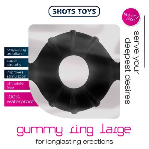 Shots Toys Large - Elastyczny pierścień intymny TPE, rozmiar L Shots Toys Large - Elastyczny pierścień intymny TPE, rozmiar L