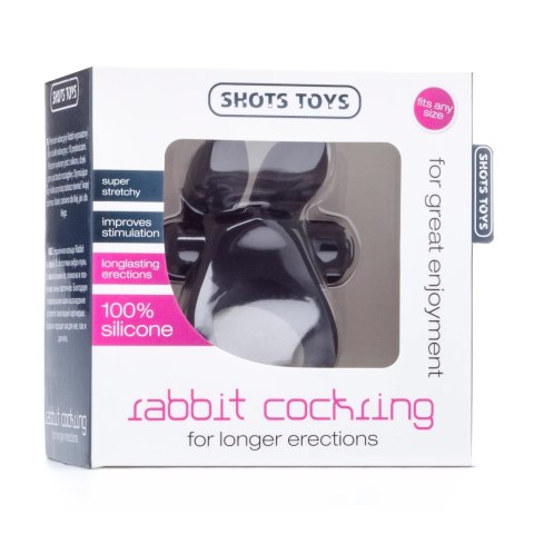 Shots Toys Rabbit - silikonowy pierścień wibrujący z motywem kroliczka Shots Toys Rabbit - silikonowy pierścień wibrujący z motywem kroliczka