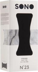 SwiCom Stroker No.23 szary - elastyczny model TPE, prążkowana struktura