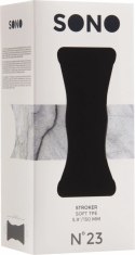 SwiCom Stroker No.23 szary - elastyczny model TPE, prążkowana struktura
