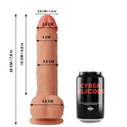 CyberSilicock Freeman Model silikonowy anatomiczny 20 cm z mocną przyssawką