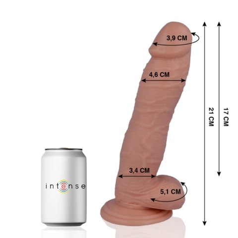MR INTENSE Model 24 - Akcesorium anatomiczne 21 cm z przyssawką, naturalny kolor