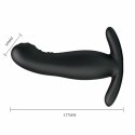 MR PLAY Czarny Masażer Prostaty Akumulatorowy Silikonowy 12 Trybow