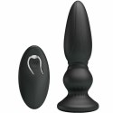 MR PLAY Wibrująca maszyna intymna sterowana pilotem czarna 12 trybow