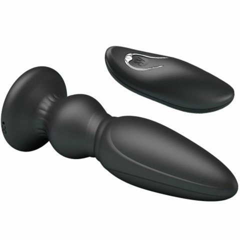 MR PLAY Wibrująca maszyna intymna sterowana pilotem czarna 12 trybow