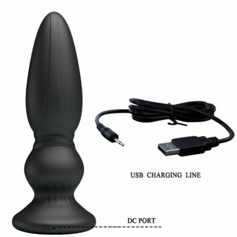 MR PLAY Wibrująca maszyna intymna sterowana pilotem czarna 12 trybow