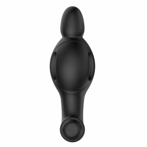 MR PLAY silikonowy korek z wibracją, 10 trybow, czarny, 11,8 cm