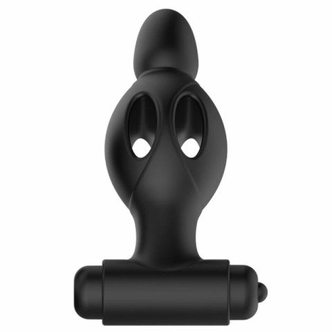 MR PLAY silikonowy korek z wibracją, 10 trybow, czarny, 11,8 cm