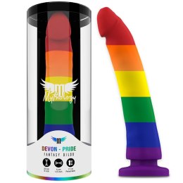 MYTHOLOGY Devon Pride L - silikonowa maszyna intymna, kolor PRIDE, 20 cm
