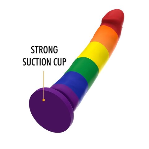 MYTHOLOGY Devon Pride M - silikonowa maszyna intymna z przyssawką, 16,5 cm