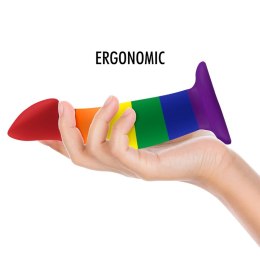MYTHOLOGY Garrick Pride M - Kolorowa maszyna intymna, silikon, 16,5 cm
