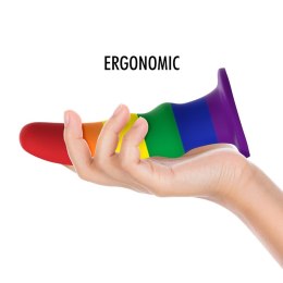 MYTHOLOGY KUNO Pride M - silikonowy model z wibracją, kolor tęczowy, 15,5 cm