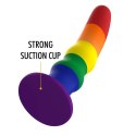 MYTHOLOGY KUNO Pride M - silikonowy model z wibracją, kolor tęczowy, 15,5 cm