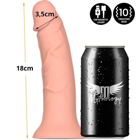 Mythology Asher S - Model z wibracją, kompatybilny z Watchme, skorzany odcień 18cm