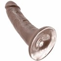 Pipedream King Cock model 6" brązowy 15,2 cm, mocna podstawa