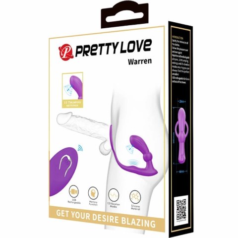 Pretty Love Warren Ring & Violet - zestaw pierścień z pilotem, fioletowy