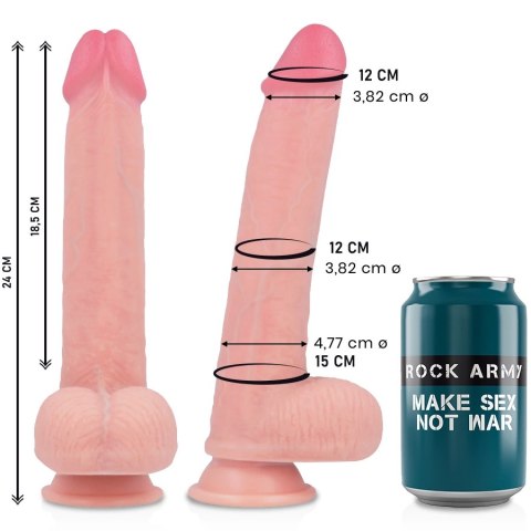 Rockarmy Kingcobra Model Silikonowy 24cm z Przyssawką - Beżowy