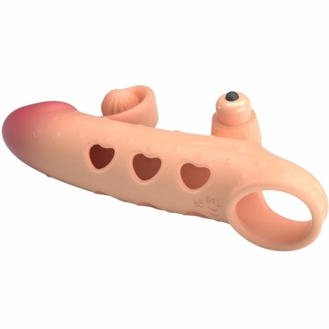 Romance MC64 - Wibrujący rękaw anatomiczny TPE, naturalny kolor