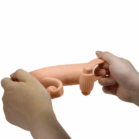 Romance MC64 - Wibrujący rękaw anatomiczny TPE, naturalny kolor