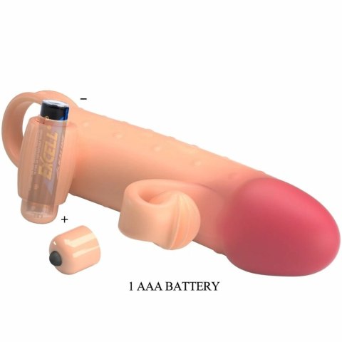 Romance MC64 - Wibrujący rękaw anatomiczny TPE, naturalny kolor