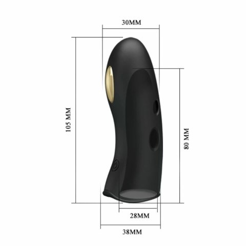 Pretty Love Marico czarna nakładka elektro-stymulująca na palec USB