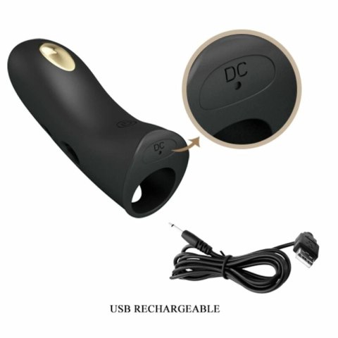 Pretty Love Marico czarna nakładka elektro-stymulująca na palec USB