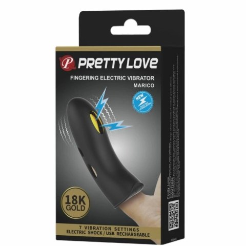 Pretty Love Marico czarna nakładka elektro-stymulująca na palec USB
