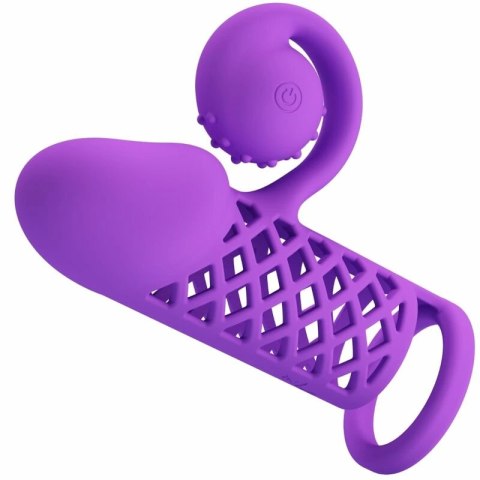 Romance Harden fioletowy rękaw silikonowy z funkcją wibracji 10 trybow