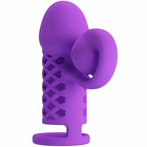 Romance Harden fioletowy rękaw silikonowy z funkcją wibracji 10 trybow