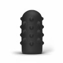 All Black Bumpy - model intymny z teksturą wypustek, 17 cm