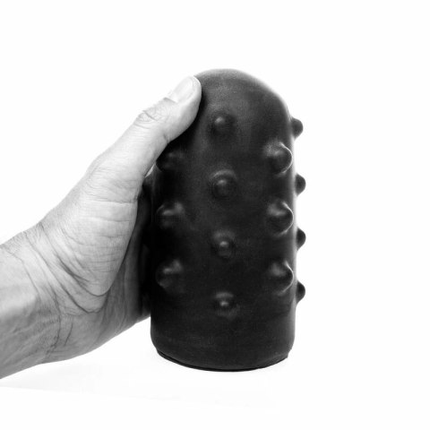 All Black Bumpy - model intymny z teksturą wypustek, 17 cm