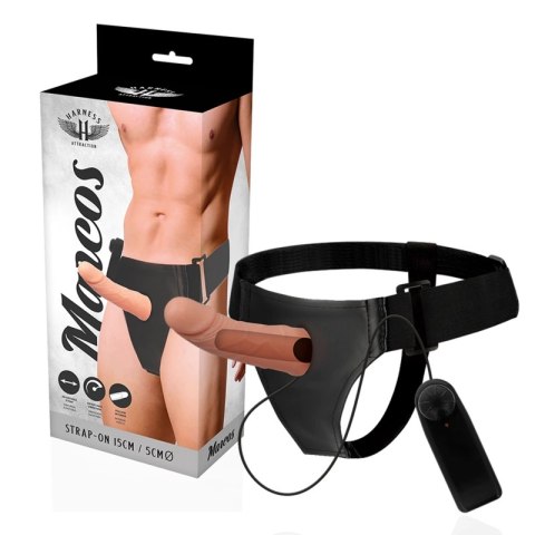 Harness Attraction Uprząż Intymna z Wibratorem 15 cm Naturalny TPR
