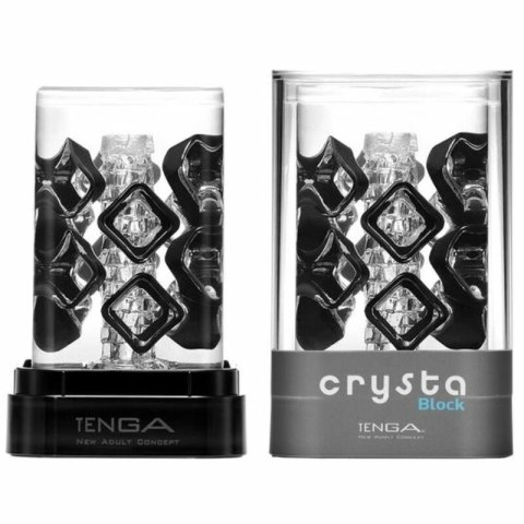 Tenga Crysta Block - nowoczesna maszyna intymna z elastycznymi blokami 57x57x90mm