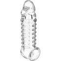 VirilXL V11 - Transparentny anatomiczny rękaw intymny z uchwytem, 13,5 cm