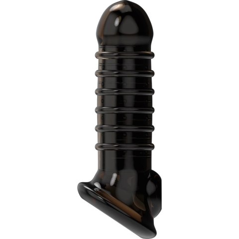 VirilXL V15 Czarny - Nakładka Powiększająca, Teksturowana, TPE, 13,5 cm