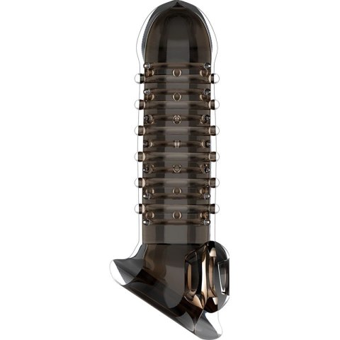 VirilXL V15 Czarny - Nakładka Powiększająca, Teksturowana, TPE, 13,5 cm