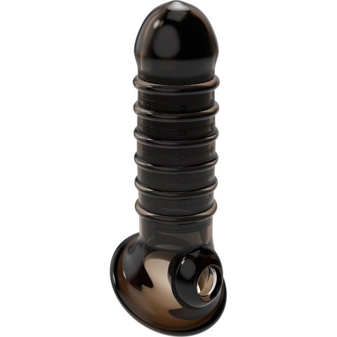 VirilXL V15 Czarny - Nakładka Powiększająca, Teksturowana, TPE, 13,5 cm