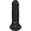 VirilXL V15 Czarny - Nakładka Powiększająca, Teksturowana, TPE, 13,5 cm
