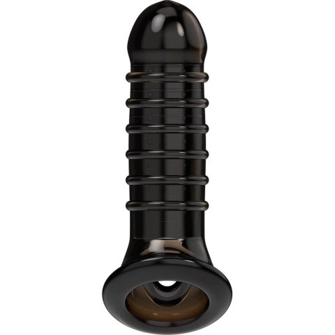 VirilXL V15 Czarny - Nakładka Powiększająca, Teksturowana, TPE, 13,5 cm