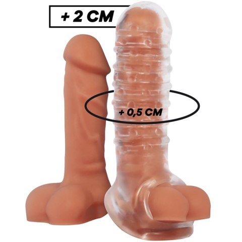 VirilXL V15 Przezroczysty rękaw intymny do powiększania rozmiaru 13,5 cm
