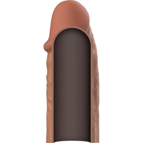 VirilXL V3 brązowy rękaw silikonowy wydłużający, dopasowywany 8,5 cm