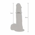 Get Real Naked Model z Obrotowymi Koralikami i Przyssawką 21 cm