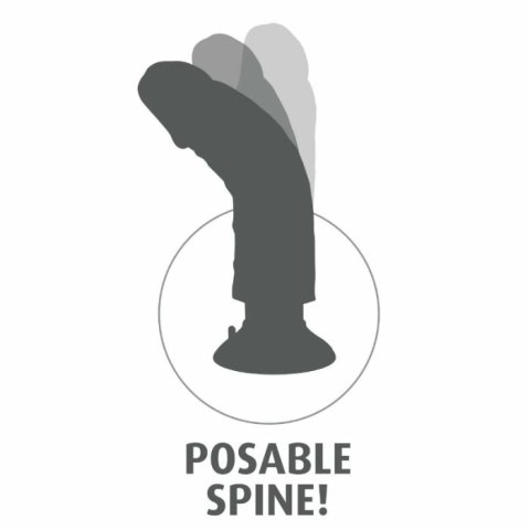 King Cock Vibe model brązowy 17,8 cm - wibrator z regulacją i przyssawką