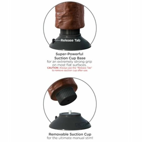 Pipedream King Cock Vibrating Model 20,3 cm brązowy z przyssawką