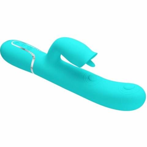 Pretty Love Aqua Green - Wibrujący model kroliczka z funkcją pulsacji i ruchomym języczkiem