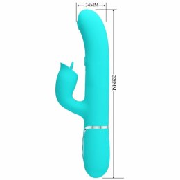 Pretty Love Aqua Green - Wibrujący model kroliczka z funkcją pulsacji i ruchomym języczkiem