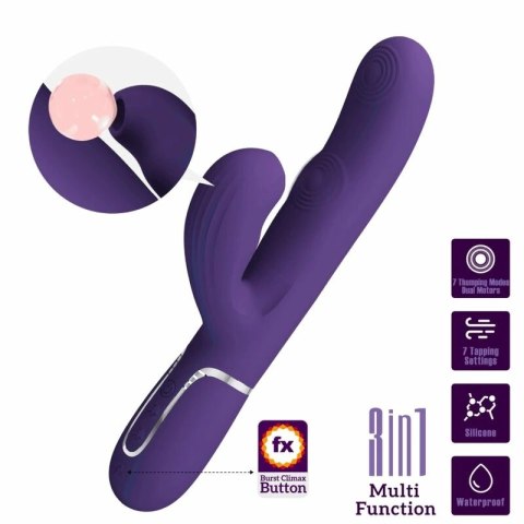 Pretty Love Perlita Fioletowy wielofunkcyjny model 3w1 silikonowy USB